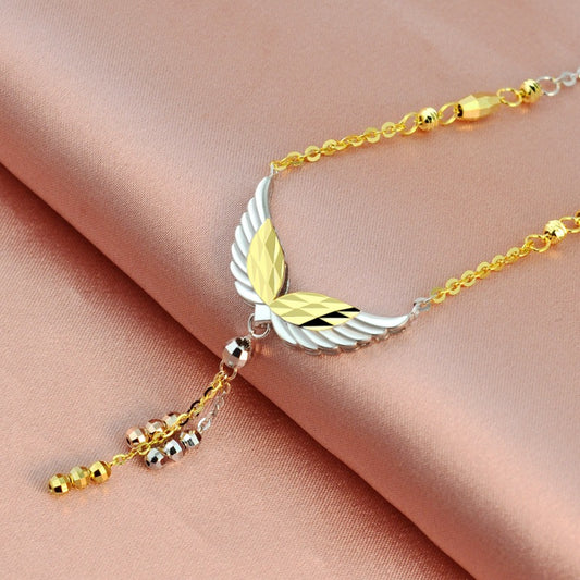 Angel Wing Kette Damen – 925 Sterling Silber, 18K Gold
