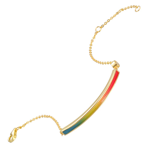 S925 Sterling Silber Regenbogen-Armband