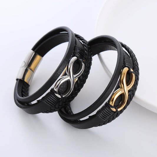 Armband mit Unendlichkeitssymbol – Twist-Weave Design